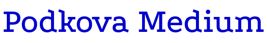 Podkova Medium 字体